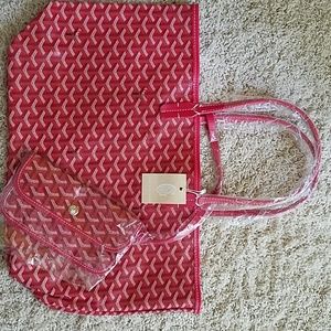 Ladies handbag. Plastic with small purse.